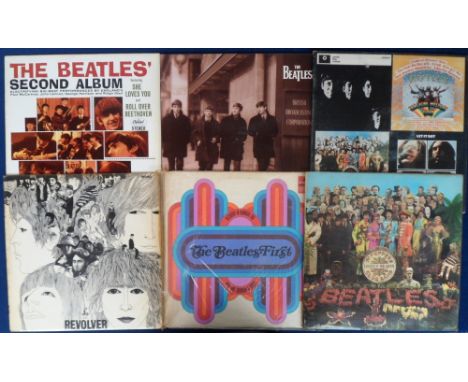 Music, Vinyl, The Beatles, 9 albums to include Revolver, The Beatles Live At The BBC, The Beatles First and The Beatles Secon