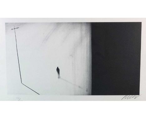 Mackenzie Thorpe (Contemporary British), Walking in the Rain, photo lithograph, 775/850 edition, dated 2000, Artist Proof /85