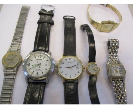 A 9ct cased ladies Rotary wristwatch and five others 