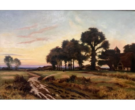   F* K* Crossley, oil on canvas, Landscape, signed and dated 1903, 60 x 90cm.