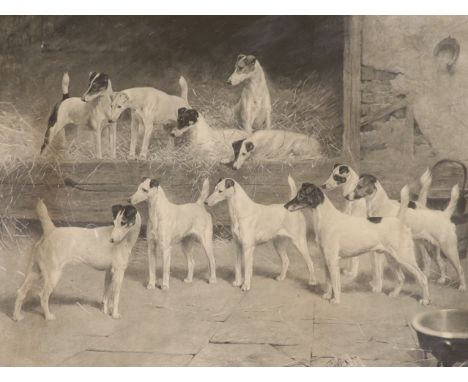   Arthur Wardle, photo-lithograph, Totteridge Eleven; foxhounds  signed in pencil, 42 x 52cm