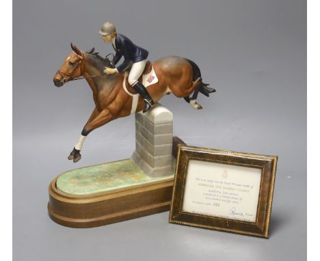   Doris Lindner for Royal Worcester, a limited edition figure, 'Marion Coakes on Stroller', no. 524/750, circa 1970, on woode