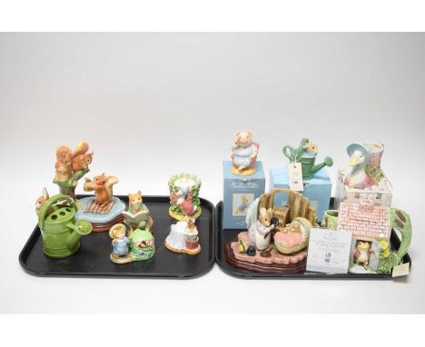 A collection of Border Fine Arts Beatrix Potter decorative ceramic figures and collectibles, including: limited edition ‘Sail