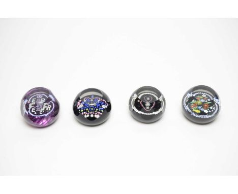 Four limited edition Caithness paperweights, comprising: 'Whitefriars Midnight Bouquet', limited edition 173/250; 'Heart', li