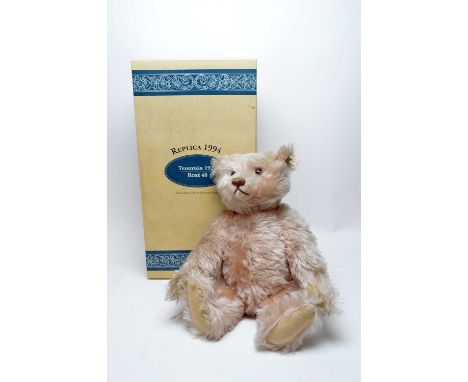 A Steiff 1994 Replica Edition of Teddy Bear 1927 ‘Rose 48’, limited edition no. 1999/7000, with box and certificate. 