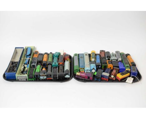 A collection of Hornby 00-Gauge Thomas the Tank Engine locomotives, some with tenders; together with other railway models, mo