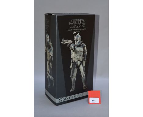 Sideshow Star Wars Clone Commander Wolffe 104th Battalion 1:6 scale figure. Boxed and E.