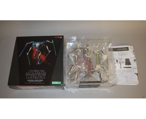 Kotobukiya ArtFX Star Wars Revenge of the Sith General Grievous 1:10 scale pre-painted model kit. Appears E and boxed.