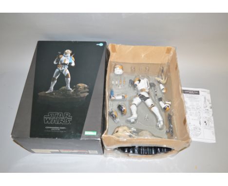 Kotobukiya ArtFX Star Wars Commander Cody light up 1:7 scale pre-painted model kit. Appears E and boxed.