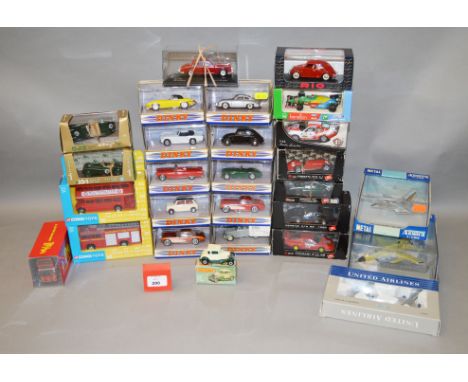 A quantity of boxed diecast models, many in 1:43 scale, by Brumm, Matchbox, Corgi and others. Overall models appear G+ in gen