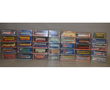 Thirty five Corgi Original Omnibus limited edition diecast bus and coach models in 1:76 scale. Overall models appear G+/VG, i