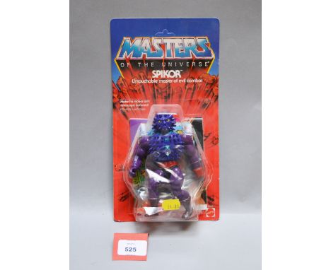 Mattel Masters of the Universe Spikor action figure, E, sealed in VG clear bubble on an unpunched VG card, some creases to to