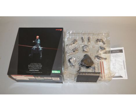 Kotobukiya ArtFX Star Wars Darth Maul 1:10 scale pre-painted model kit. Appears E and boxed.