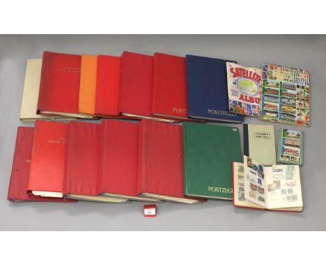 Seventeen files, stamp albums and stock books containing a very good quantity of first day covers, franked and unfranked stam