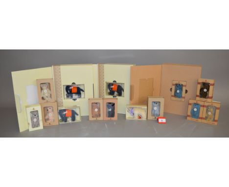 Steiff Club Gifts, 14 x miniature teddy bears and animals, from 1997-2007 with some duplicates. Boxed and appear E.