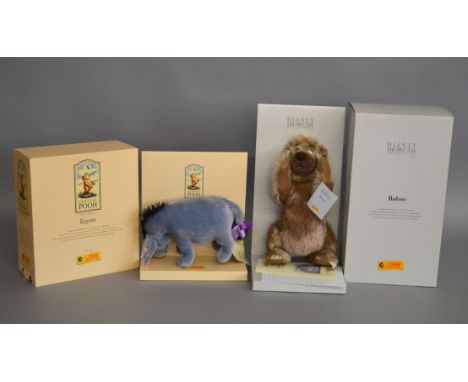 Two Steiff Walt Disney teddy bears: 651876 Winnie the Pooh Eeyore; 680267 The Jungle Book Baloo. Both with tags, boxed, with 