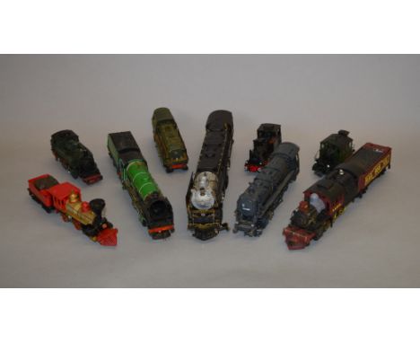OO Gauge. Nine unboxed Steam Locomotives by Hornby, Fleischmann, Liliput and others including a Royal Bavarian State Railway 