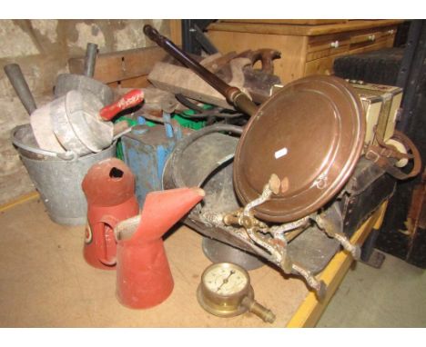 A Hohner Signorina Grossi Piano Accordion, a further cased Lambardi example, vintage carpentry block planes, cast iron kitche