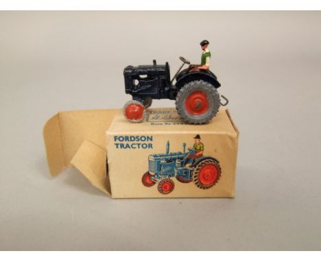 W Britains (Lilliput work 00 gauge) Fordson Tractor number IV604 with driver and original box