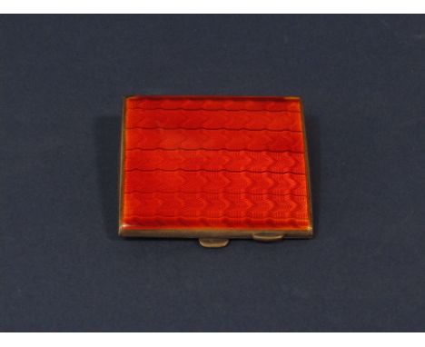 1930s silver and guilloche enamel cigarette case, maker Deykin &amp; Harrison, Birmingham 1933, 9cm long, 4.5oz approx