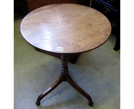 A 19th century mahogany occasional table of circular form raised on a turned vase shaped pillar and tripod together with a da