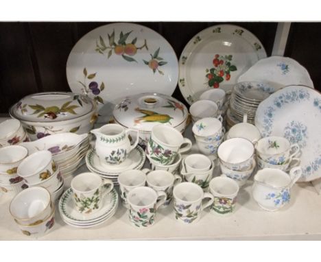 A collection of Portmeirion Botanic Garden pattern tea and coffee wares, Royal Worcester Evesham pattern oven to table wares,