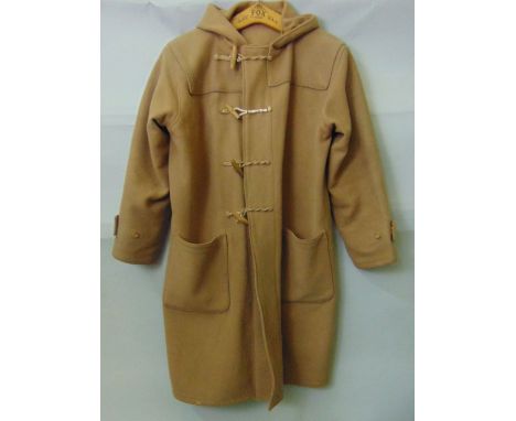 World War II Desert Rat duffle coat, camel coloured wool with four toggle fastening