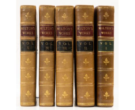 Milton (John) The Poetical Works of John Milton, by Thomas Newton, 3 vol., printed for J. and R. Tonson and S. Draper, 1761 [