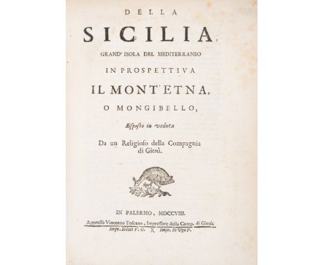Sicily.- [Massa (Giovanni Andrea)] Della Sicilia, Grand'Isola del Mediterraneo, woodcut title ornament and tail-pieces, some 