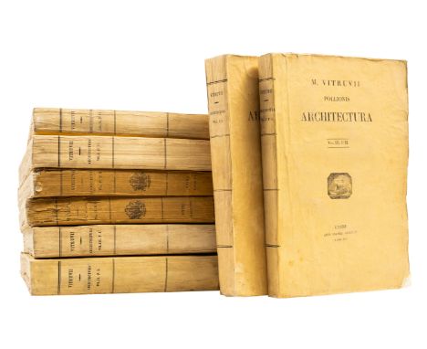 Architecture.- Vitruvius Pollio (Marcus) Architectura, edited by Simone Stratico, 4 vol. in 8, engraved portrait, 141 engrave