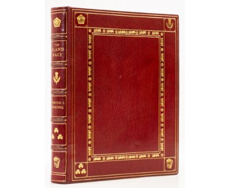 Churchill (Sir Winston Spencer) The Island Race, first edition, colour illustrations, handsomely bound in modern burgundy mor