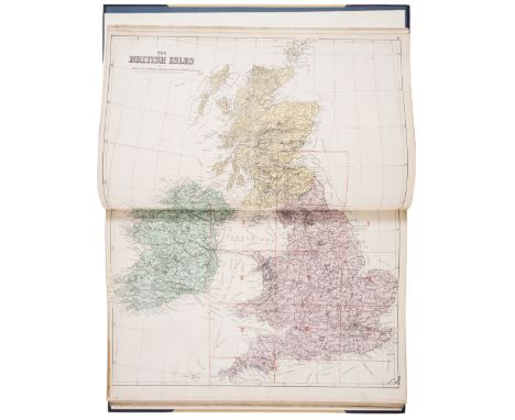 Atlas.- New Ordnance Atlas of the British Isles, with Large Scale Plans of Towns..., 31 double-page colour lithograph maps, l