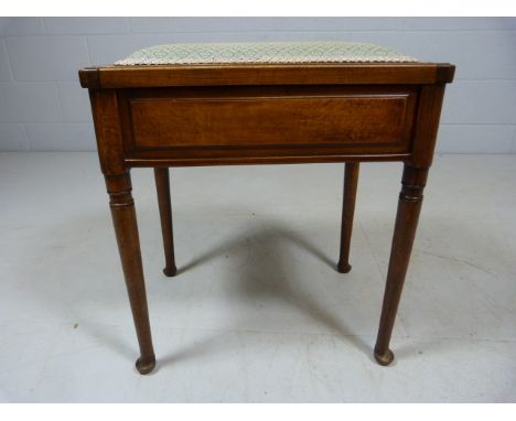 Antique mahogany piano stool 