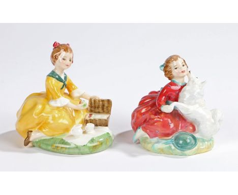 Pair of Royal Doulton ceramic figures, 'Picnic' and 'Home Again' (2)