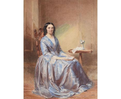 ENGLISH SCHOOL (19TH CENTURY)PORTRAIT OF A LADY, SEATED IN AN INTERIOR: PORTRAIT OF A GENTLEMAN, SEATED IN AN INTERIORWaterco