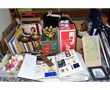 FOUR BOXES AND LOOSE BOARD GAMES, MATCHBOX COLLECTION, BOOKS, VINTAGE SOAPS, ETC, including an automapic road map of Great Br