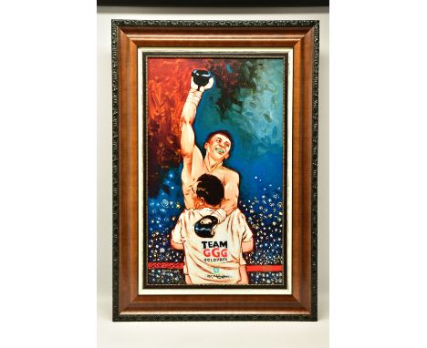 TODD WHITE (AMERICA 1969) 'VICTORY' a portrait of boxing champion Gennady Golovkin, limited edition print 11/50, signed by Wh