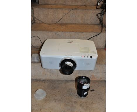 A SANYO PLC-ZM5000L WUXGA FULL HD PROJECTOR with  Standard lens and LNS-W21on-axis short fixed lens ( dent to front rim) ( PA