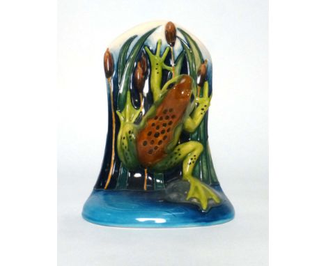 A Moorcroft model decorated in the Moon Frog pattern, designed by Emma Bossons, dated 2006, h. 16 cm, boxed  CONDITION REPORT