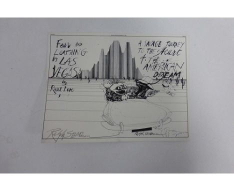 After Ralph Steadman (b. 1936),'Fear and Loathing in Las Vegas',signed in pencil,monochrome lithograph,22.5 x 29.5 cm   CONDI