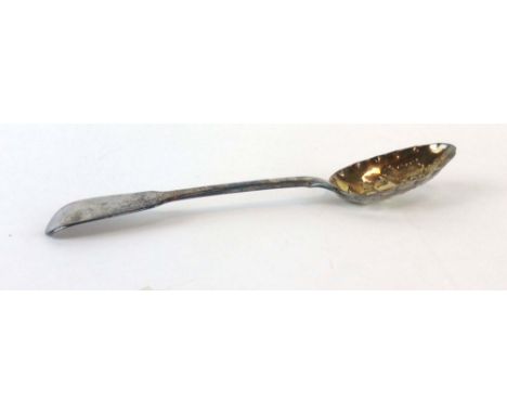 A Victorian silver and parcel gilt berry spoon, Mary Chawner & George W Adams, London 1840, l. 22 cm, 3 ozs CONDITION REPORT: