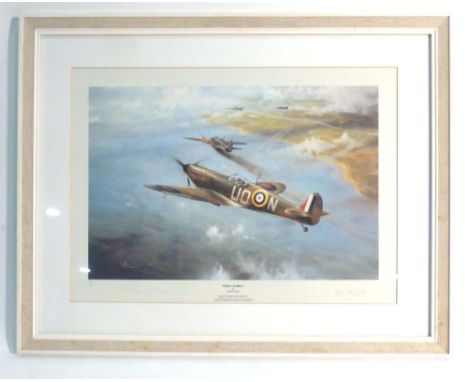 After Robert Taylor (b. 1951),'First Combat',signed in pencil by the artist and by Don Kingaby,limited edition coloured repro