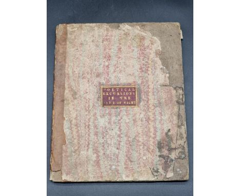 (ISLE OF WIGHT POETRY): ANON:&nbsp;'Poetical Excursions in the Isle of Wight...', London, printed for N Conant (successor to 