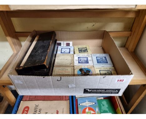 MAGIC LANTERN SLIDES:&nbsp;a collection of 8 boxed pictorial lantern lectures, titles including 'Mr and Mrs Brown &amp; The M