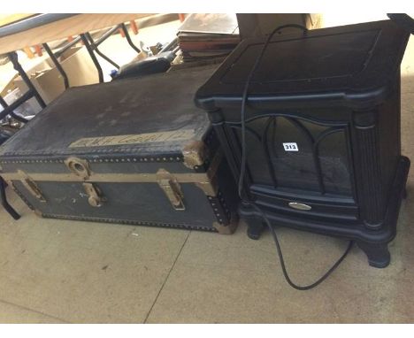 Trunk and an electric fire