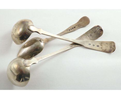GREENOCK:- A Fiddle toddy ladle, initialled "H", possibly by John Summers, a King's pattern tea spoon, initialled "D" &amp; n