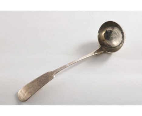 A RARE SCOTTISH PROVINCIAL FIDDLE PATTERN TODDY LADLE initialled "I", by John Sellar of Wick (JS, WICK, S,S) 1825-35;  6.5"  