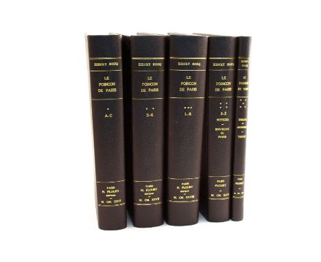 Nocq, H: Le Poincon de Paris in five volumes (A-C, D-K, L-R, S-Z &amp; Errata &amp; Addenda) 1926-1931, rebound