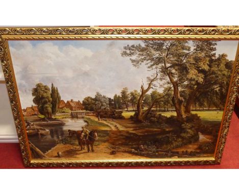 A selection of amateur artworks by Gordon Smith, principally being after John Constable, to include various views, all being 
