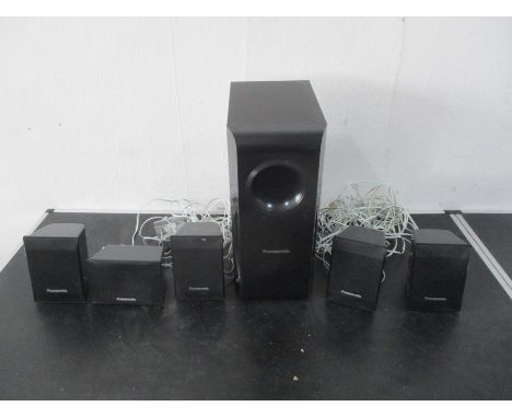 A set of Panasonic surround sound speakers